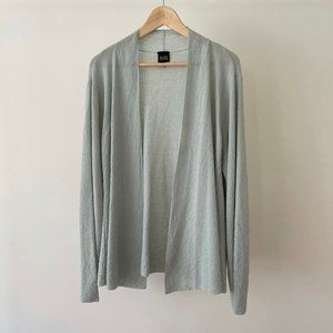 EILEEN FISHER ITALIAN WOOL TEAL CARDIGAN